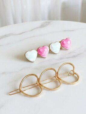 2 Piece Heart Hair Accessory Set